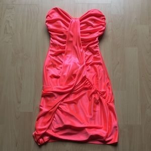 Fun Neon Coral Mini Dress